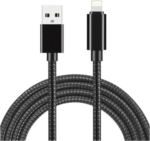 Naxius Плетена USB-A към Lightning кабел 66W Червен 1м