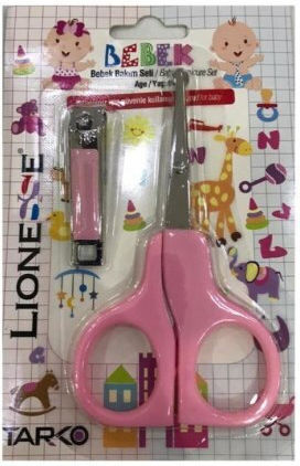 Baby Nail Scissors Pink 1pcs