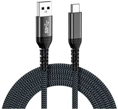 Naxius USB 2.0 Cable USB-C male - USB-A 66W PD Λευκό 3m