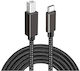 Naxius USB 2.0 Кабел USB-C мъжки - USB-B мъжки 66W Захранване (PD) Бял 1m