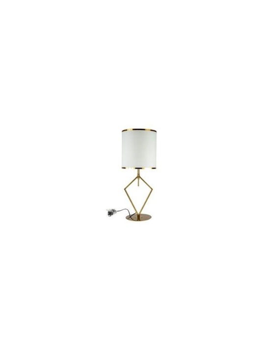 Zen Collection Table Lamp with White Shade and Gold Base