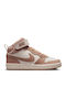 Court Borough Kids Sneakers High with Hoop & Loop Closure Brown