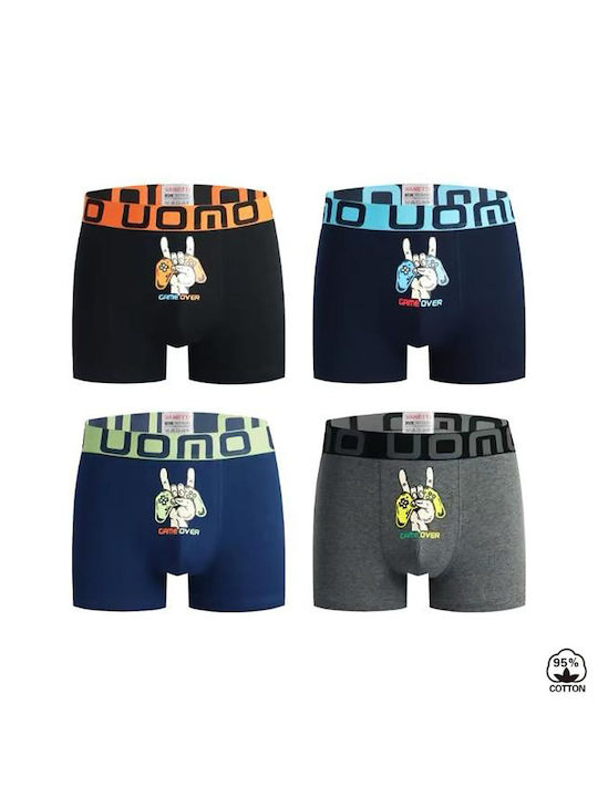 Uomo Men's Boxers 4Pack Multicolour