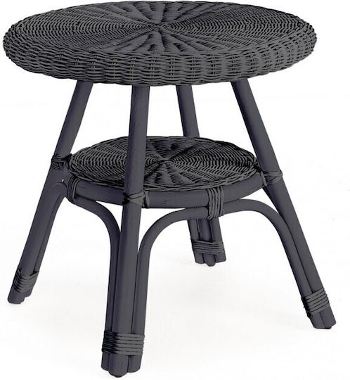 Rundes Beistelltisch Alliss aus Bambus Midnight M52xL52xH52cm