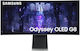 Samsung Odyssey G8 G85SD Ultrawide OLED HDR Curved Gaming Monitor 34" QHD 3440x1440 175Hz με Χρόνο Απόκρισης 0.03ms GTG Ασημί
