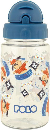 Polo Pirate Kids Water Bottle Thermos Pirates Plastic with Straw tritan kids 450ml