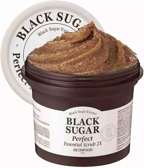 Skinfood Black Sugar Perfect Essential Scrub 2x Exfoliant Față Curățare Profundă & Hidratare 210g