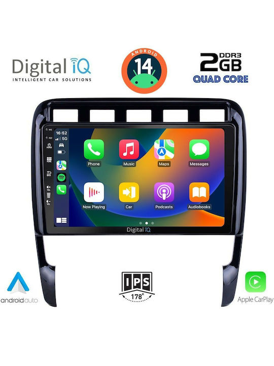 Digital IQ Car Audio System for Porsche Cayenne 2002-2011 (Bluetooth/USB/AUX/WiFi/GPS/Apple-Carplay/Android-Auto) with Touch Screen 9"