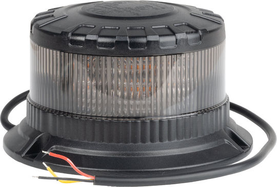 AMiO Φάρος Αυτοκινήτου LED 12 / 24V Αδιάβροχος 11cm με Πορτοκαλί Φωτισμό