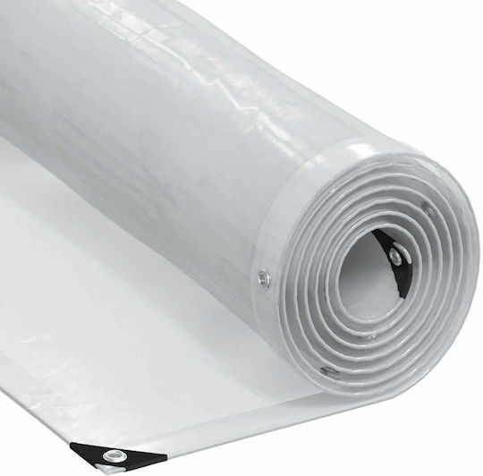 vidaXL Αδιάβροχος Μουσαμάς 140gr/m² 12x8μ. Ελαφρού Τύπου Διάφανος
