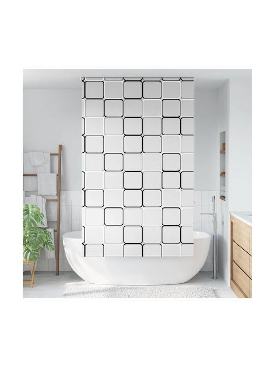 Vidaxl Shower Curtain Roll 130x240 cm Fabric Wi...