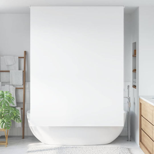 Vidaxl Κουρτίνα Μπάνιου Ρολό 150x240 Εκ Πλάτος Υφάσματος 146 Εκ Λευκό