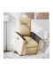 Relax Armchair with Footstool Cream 50x54x100cm