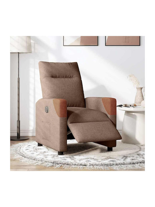 Πολυθρόνα Relax με Υποπόδιο Καφέ 50x54x100cm