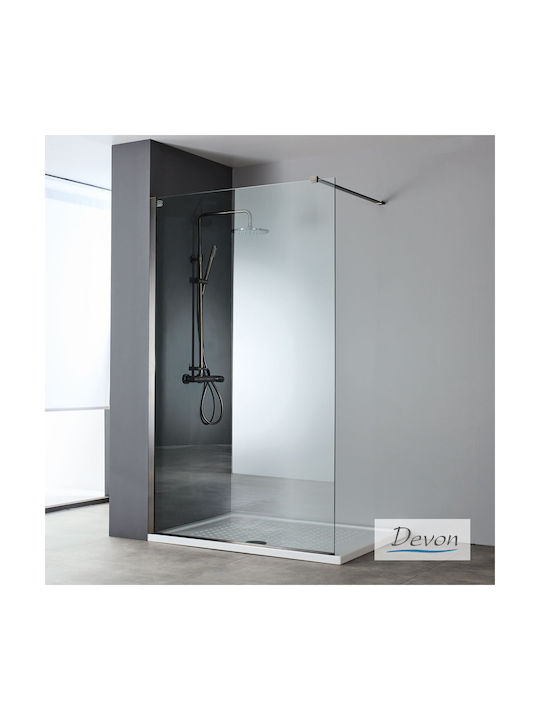 Devon Iwis Walk-in Διαχωριστικό Ντουζιέρας με Συρόμενη Πόρτα 46-68x200cm