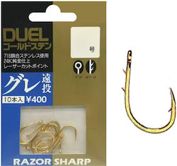 Duel Hooks Razor Sharp Gold #10