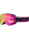 Alpina Q Quattroflex Μάσκα Σκι & Snowboard Ενηλίκων Μαύρη με Φακό Polarized σε Μαύρο Χρώμα