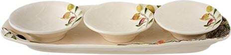 Bordallo Pinheiro Christmas Platter Ceramic L40.5xW16xD15.3cm.