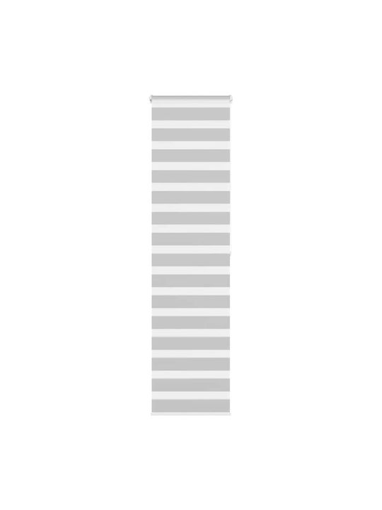 Vidaxl Zebra Blind Light Gray Fabric Width 50.9...