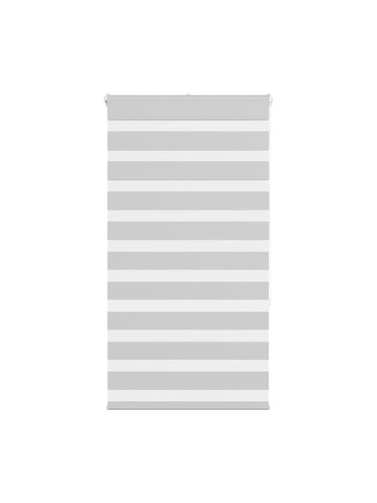 Vidaxl Zebra Blind Light Gray Fabric Width 75.9 cm Polyester Gray