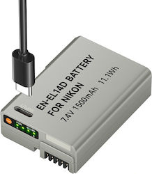 Censreal Μπαταρία Συμβατή Nikon En-el14d Θύρα Φόρτισης Usb-c