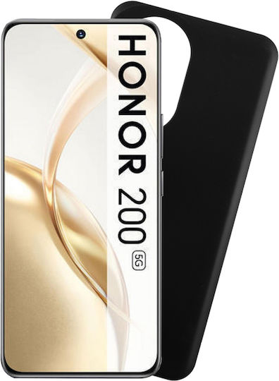 Volte-Tel Back Cover Σιλικόνης με Λουράκι Μαύρο (Honor 200)