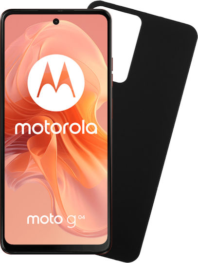 Volte-Tel Back Cover Σιλικόνης με Λουράκι Μαύρο (Moto G24 / G04 / G04s)