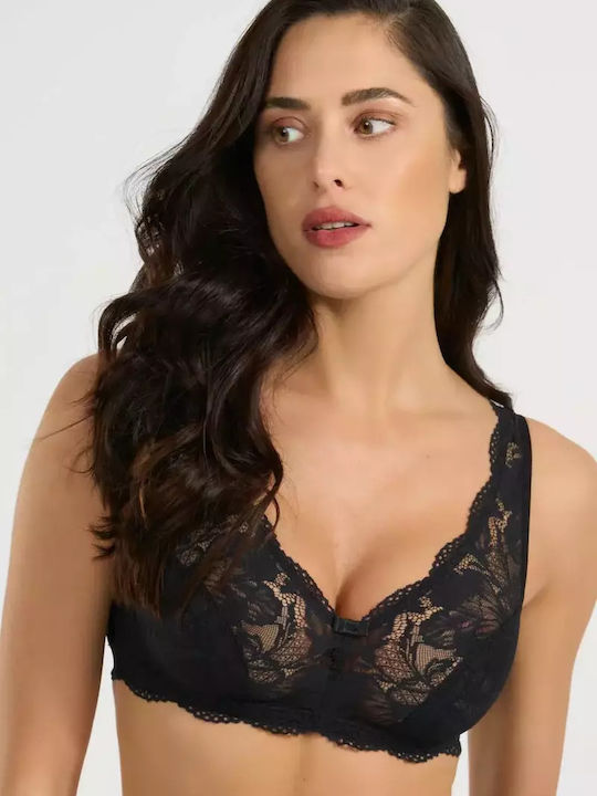 Bra without Padding without Underwire Black