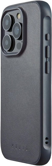 Mujjo Back Cover Δερμάτινο 1mm Μπλε (iPhone 16 Pro Max)