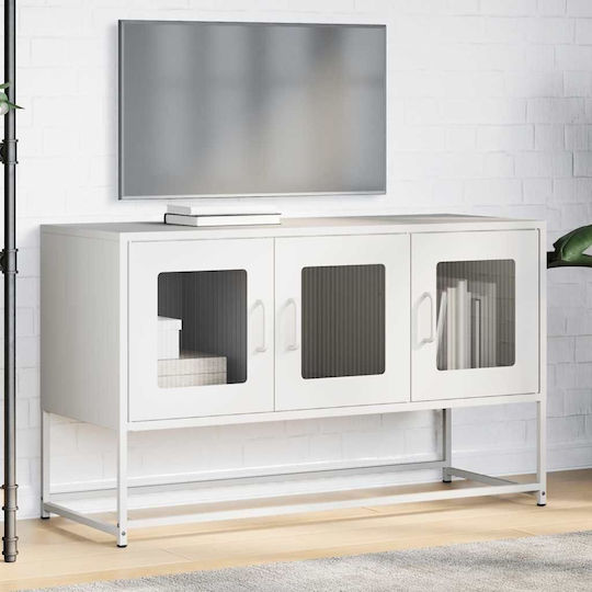 Metal TV Stand White M100.5xD39xH60.5cm