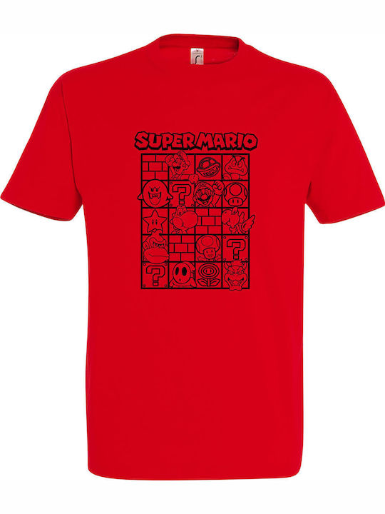 T-shirt Unisex " Super Mario Fanart " Red