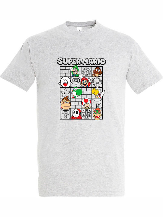 T-shirt Unisex " Super Mario Fanart " Ash