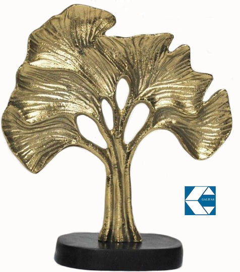 Decorative Metal Gold Tree Wooden Base 26x8x35cm Galifas 9910838 Galifas