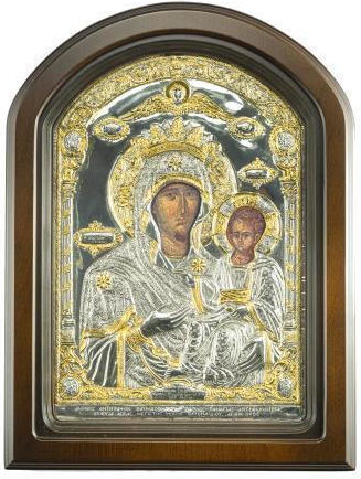Theotokos Antiphonitria Replica of Miraculous Icon Authentic Product Monastery of Vatopedi Holy Great Monastery Vatopedi 030401000002 40 X 31 Cm