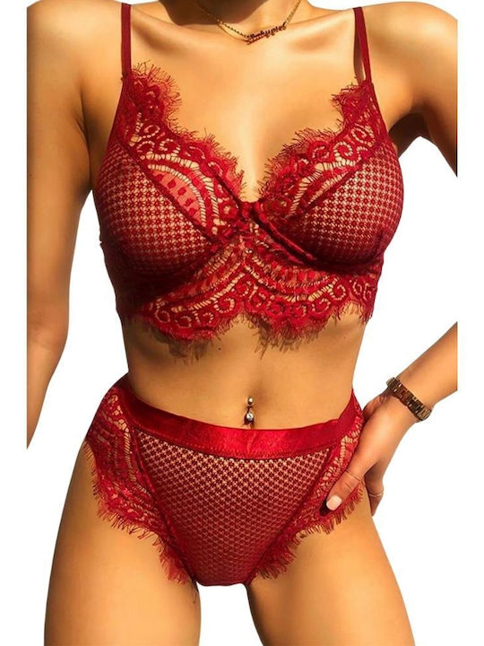 Zoli Underwear Set with Slip Red