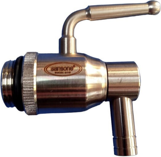 Stainless Steel Tap for Inox Water Containers Sansone 1/2'' Aq316 Nsf #015912