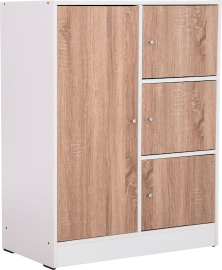 Επιδαπέδιο Ντουλάπι Sonama Oak-λευκή 80x39.5x99.5εκ. Επιδαπέδιο Ντουλάπι Sonama Oak-λευκή 80x39.5x99.5εκ.