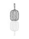 Metrongold Charm Rosette aus Weißgold 14K mit Diamant