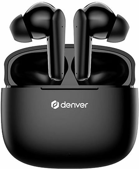 Denver TWE-48 In-ear Bluetooth Handsfree Ακουστικά με Θήκη Φόρτισης Μαύρα