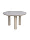 Dosun Rund Esstisch mit Glober Oberfläche Beige 120x120x74cm