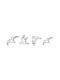 Zevahir Wall Decor Set of 4 279enz1292 100x24cm Black Wallity Metal