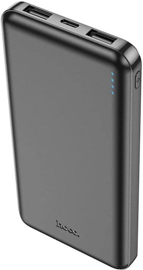 Hoco J100 Power Bank 10000mAh mit 2 USB-A Anschlüssen Schwarz