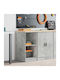 vidaXL Office Cabinet Made of Solid Wood Natural 40x51x85cm