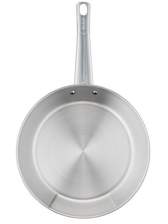 Tigaie Profesională Tefal 28 Cm Oțel Inoxidabil Inducție Acoperire Antiaderentă Garanție 5 Ani Argintiu