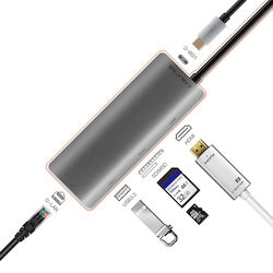 Cabletime CT-CMHD61L USB-C Dockingstation mit HDMI 4K PD Ethernet