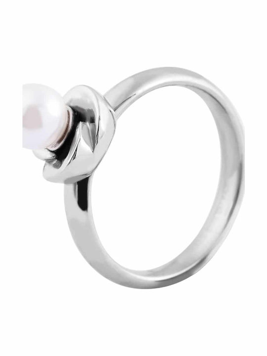 Akzent Ring with Pearls made of Steel
