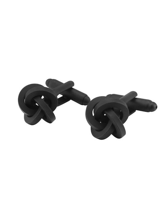 Black Matte Knot Cufflinks