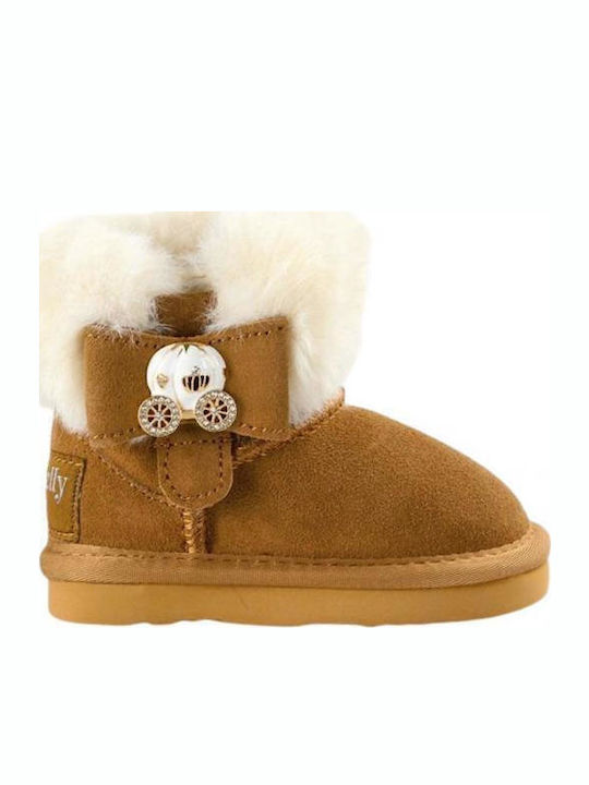 Carrie Suede Kinderstiefeletten Tabac Braun