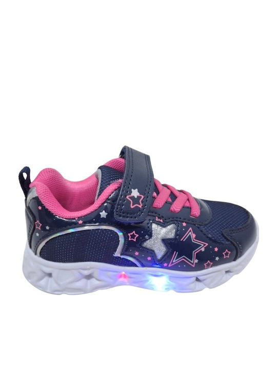 Αθλητικά Παιδικά Sneakers Ανατομικά με Φωτάκια Μπλε