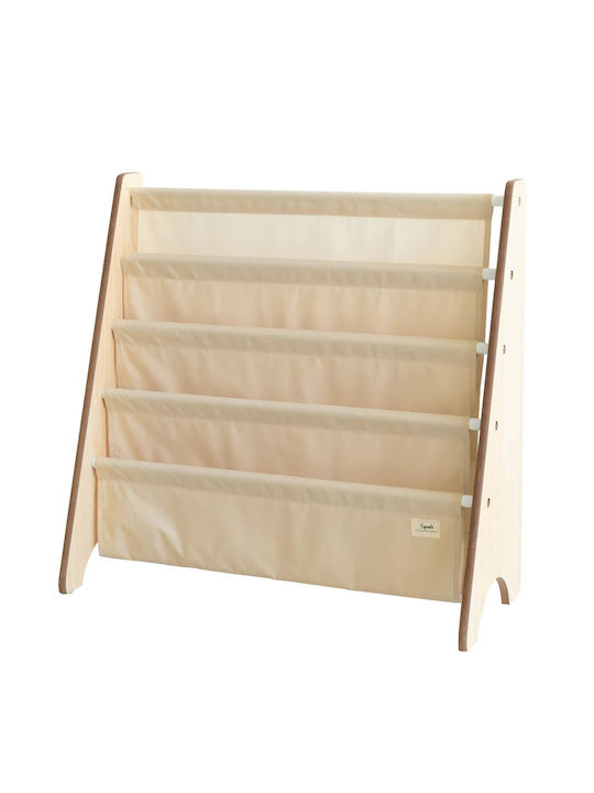 Kids Wooden Bookcase Beige